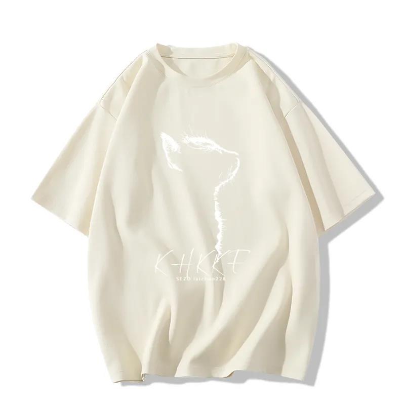 

Women s Trendy 2024 Pure Cotton Short Sleeve T-Shirt, Long Black Top, Medium Length, Loose Fit, Slimming, New American Style. M (up to 100 jin)