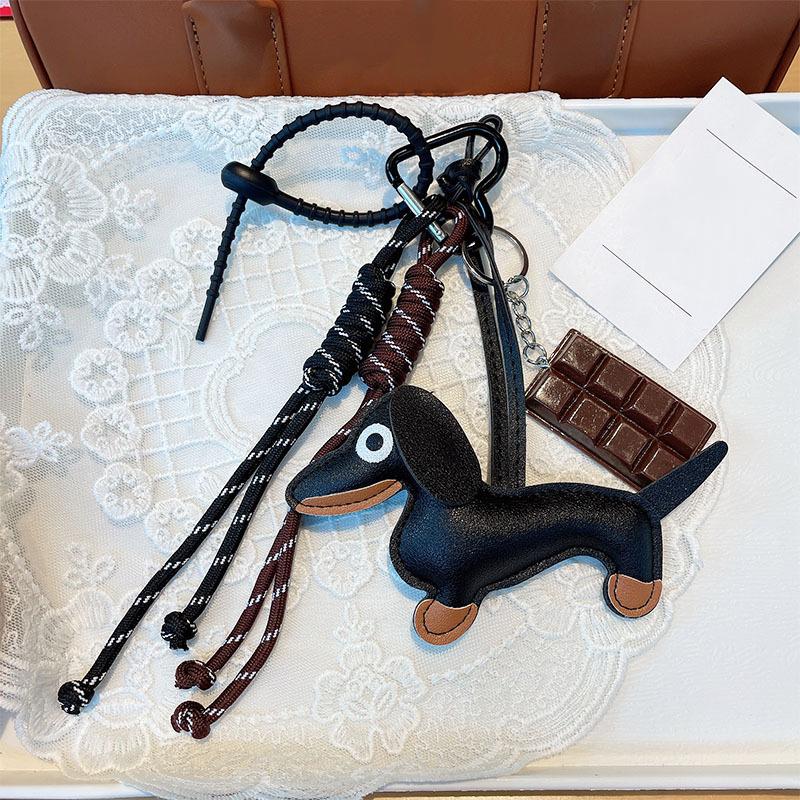 

Charms Dachshund Dog Bag Pendant ,cute Ornament Creative Nylon Rope Pendant For Phone Accessories Car Keychain Pet Decorations