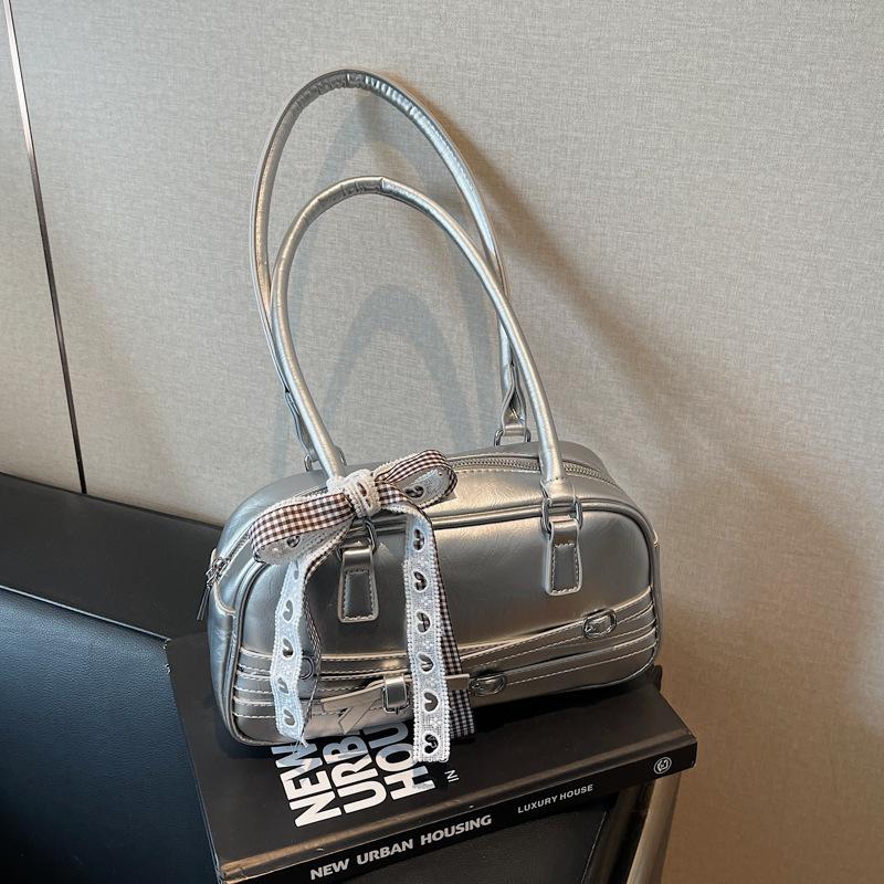 Bag Women's Foreign Style Boston Women's Bag 2025 Summer New Simple Women's Oblique Span Shoulder Bag Pillow Bag