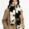 Skin Friendly Thick Warm Neck Warmer Windproof Long Fluffy Muffler  Holiday Gifting