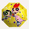 1 st Powerpuff Girls Automatische Leuke Paraplu - Opvouwbaar met 8 IJzeren Spaken, Draagbaar voor Buiten, Cadeau, Buitenparaplu, Speels Accessoire128