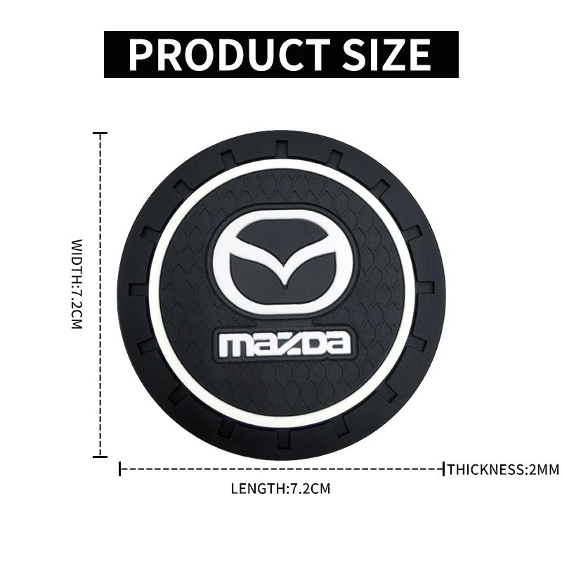 2pcs Car Coasters Water Cup Holder Pads Cup Slot Non-Slip Mat For Mazda 3 6 Atenza Axela Demio CX3 CX5 MP MS RX8 Accessories