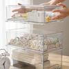 Practical Refrigerator Organizers Sealed Drawer Food Container with Lid Transparent Freezer Storage Box Kitchen Supplies