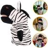 Zebra Finger Puppet with Mouth Opening Soft Plush Hand Puppet for Kindergarten Kids Parent-Child Interaction Puppet Theater Toy