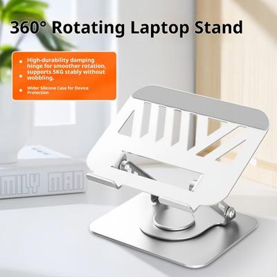 Lightweight Steel Laptop Stand Foldable Design Enhances Ventilation MultiDevice Compatibility Height Adjustable