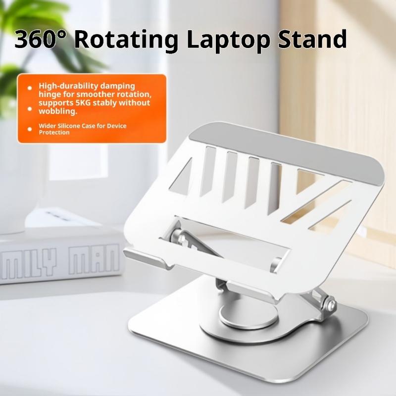 Lightweight Steel Laptop Stand Foldable Design Enhances Ventilation MultiDevice Compatibility Height Adjustable