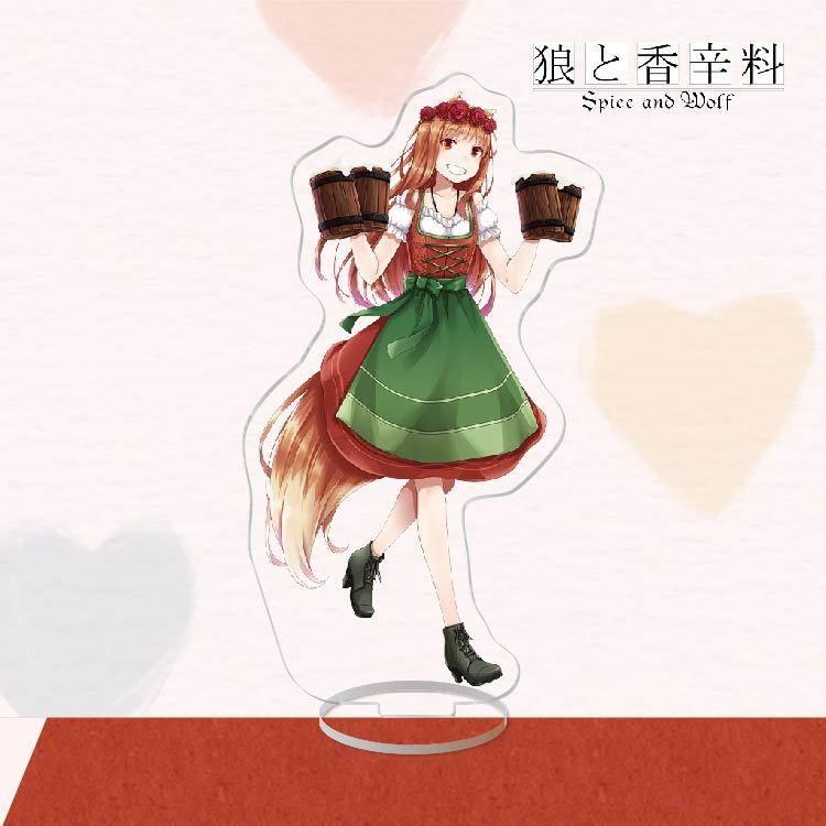 Anime akrylowy stojak figurka akcji zabawka Spice and Wolf PVC laserowy stojak na biurko model zabawki prezent
