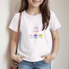 Girls Floral Print Short Sleeve T-Shirt Crew Neck Casual Top Lightweight Comfortable Fit for Everyday Wear