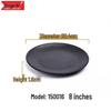 Zhaoran Black Melamine Round BBQ & Hotpot Plate