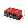 2CH 100W+100W DC 12V Bluetooth Stereo FM Radio USB Remote Control Red Car Audio Amplificador HIFI Audio Power Amplifier