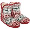 Keanu Womens/Ladies Fair Isle Faux Fur Lined Slipper Boots
