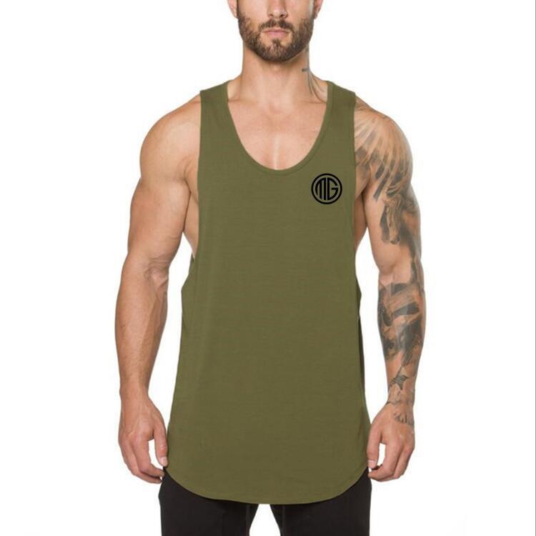 Korean Style Men's Bodybuilding Sleeveless Fitness Muscle T-Shirt