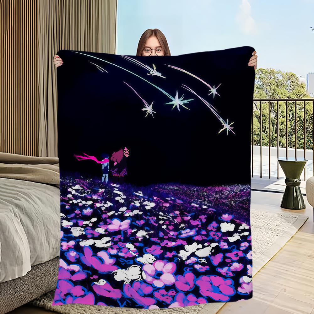 D-Deltarune Game Blanket Flannel warm comfort soft plush blanket For Picnic Beds Sofas Homes And Bedrooms