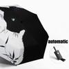 Rain or Shine Folding Travel Umbrella Cartoon Cat Sun Protection Umbrella  Girls