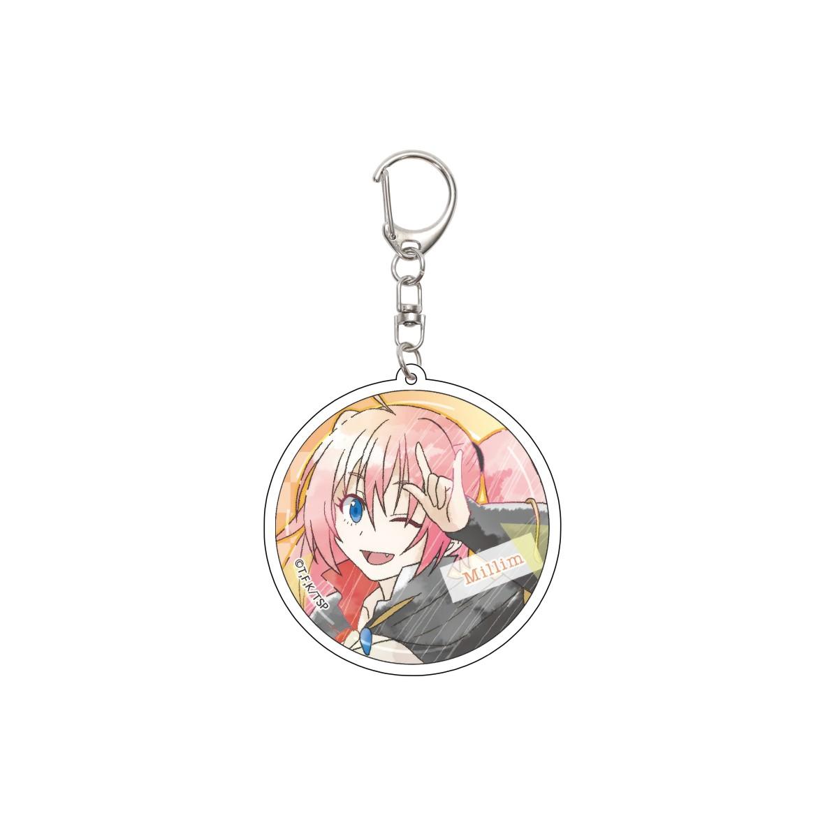 

55MM Anime That Time I Got Reincarnated as a Slime Keychain Rimuru Tempest Key Chain Acrylic Model Plate Christmas Gifts 55mm
