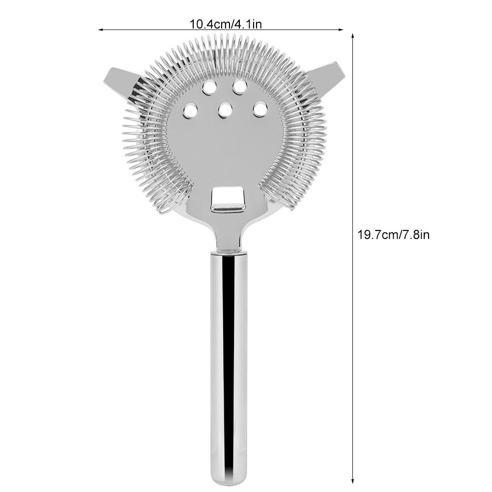 Stainless Steel Cocktail Strainer Shake Drinks Ice Mixed Filter for Bar   Party (  Gold)