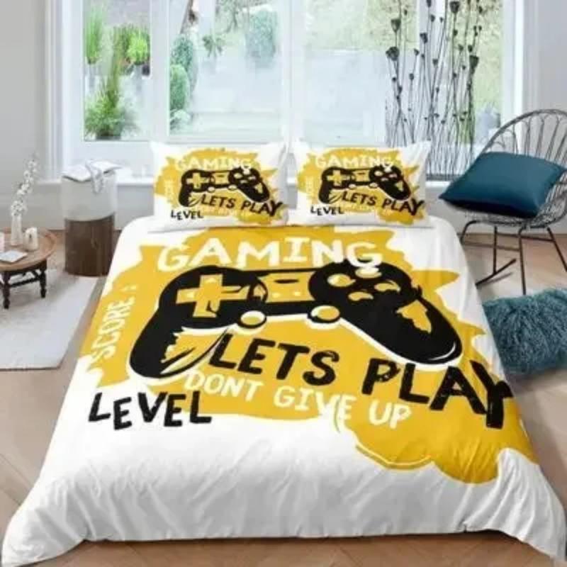Gamepad Comforter Cover Gamer Bedding Set Teens Video Game Duvet Cover for Youth Boys Modern Game Controller Bedspread