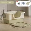 1Set Large Semi Enclosed Cat Litter Box With Free Litter Scoop Deodorant Pack Anti Splash Cat Litter Mat For Indoor Cats