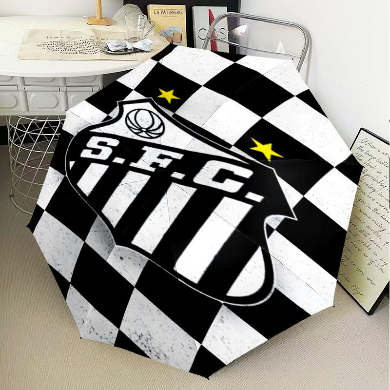 1PC Fc Crest Design Printed Umbrella Folding umbrella, automatic umbrella 8-Frame for Travel, camping Fan gifts Christmas Gifts