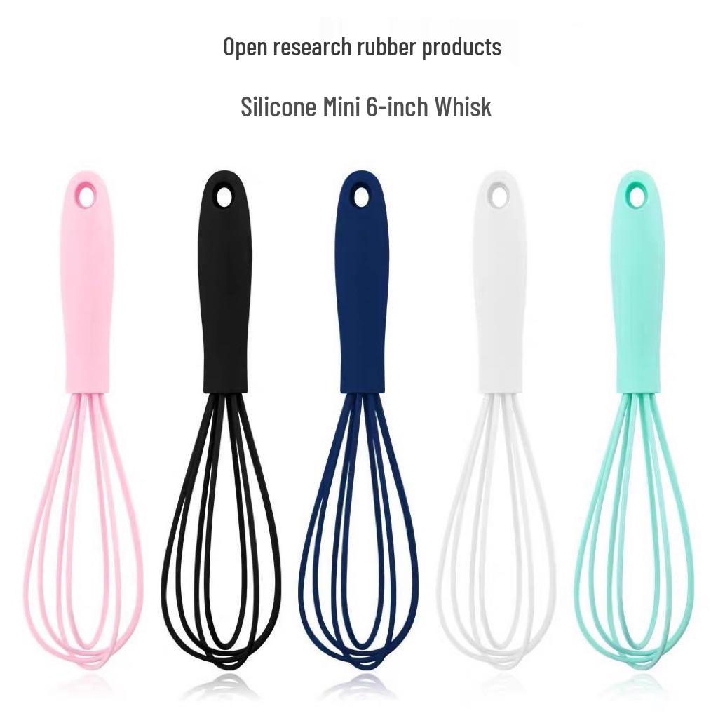 Frusta Mini in Silicone da 6" con Manico in Plastica per Bambini - Perfetta per Montare Panna e Uova