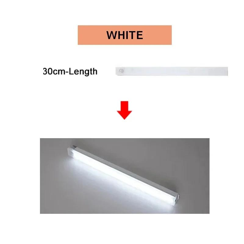 2pcs Smart LED Sensor Light USB Rechargeable Cabinet Lighting Suitable for Kitchen Wardrobes Cabinets Stairs Corridors Shelves