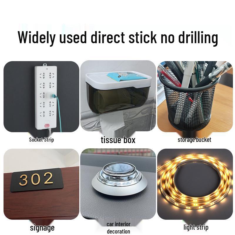 Black Double-Sided Nano Tape - No Trace, Strong Adhesion for Photo Frames & Wall Decorations