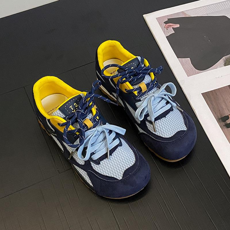 Retro Mesh Breathable Imitation Leather German Training Shoes Women's 2025 Summer New Pair of Shoelaces Versatile Casual Sports Forrest Gump Shoes