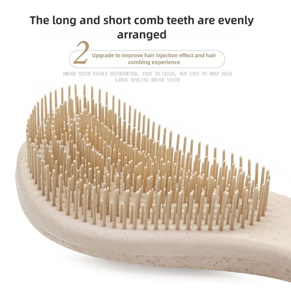 1PC Wheat Straw Scalp Massage Comb Anti-static Magic Detangling Hair Brush Soft Gentle Grooming Brush Salon Hair Styling Tools