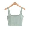 Summer Women Sexy Sleeveless Tops Fashion Short Square Collar Tank Tops 6 Colors