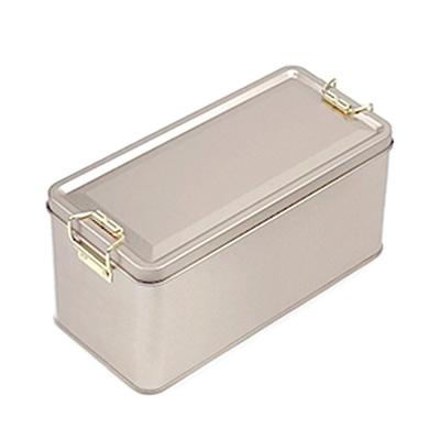 With Lid Tinplate Box Durable Material With Buckle Iron Box Buckle Rectangular Shape Storage Iron BoxBuckle Iron Box
