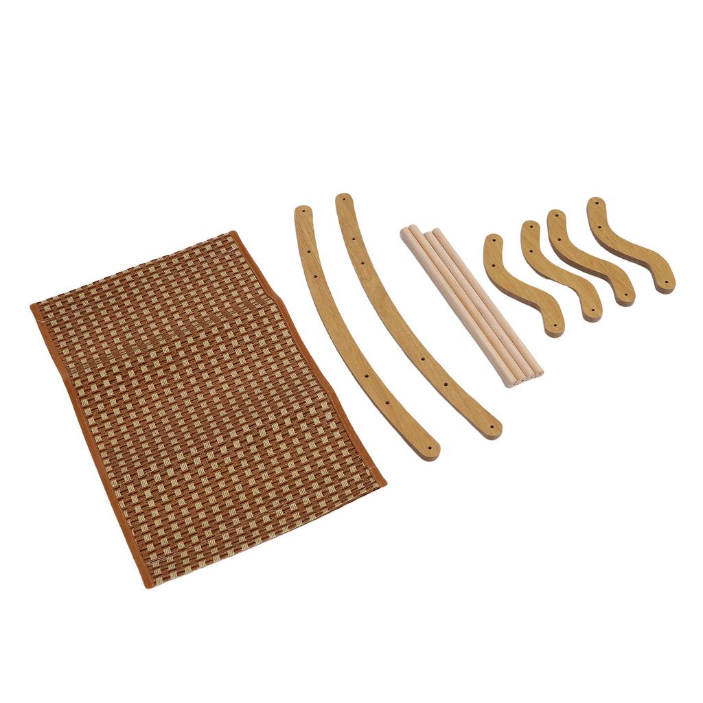 Elevated Cat Hammock Bed Removable Washable Wooden Rattan Mat Breathable Raised Pet Cot for Cats Small Dogs