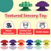 6Pcs/Set Silicone Textured Mushroom Sensory Toy with Suction Cup Anxiety Stress Relief Sensory Stone Mini Textured Worry Stone Fidget Toy