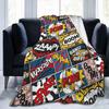 Flannel Fleece Modern Throw Blanket, Cartoon Style Koala Bears Blue Pattern Throw for Spring Recliner, Air Conditioning Blanket
