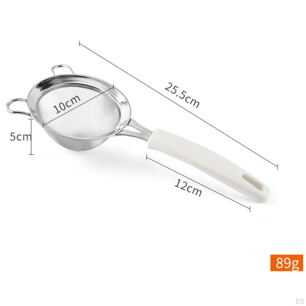 Stainless Steel Fine Mesh Strainer Flour Sieve Strainer, Soy Milk Colander for