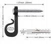 10x Screw hooks for hanging lights, garlands, and cable decorations