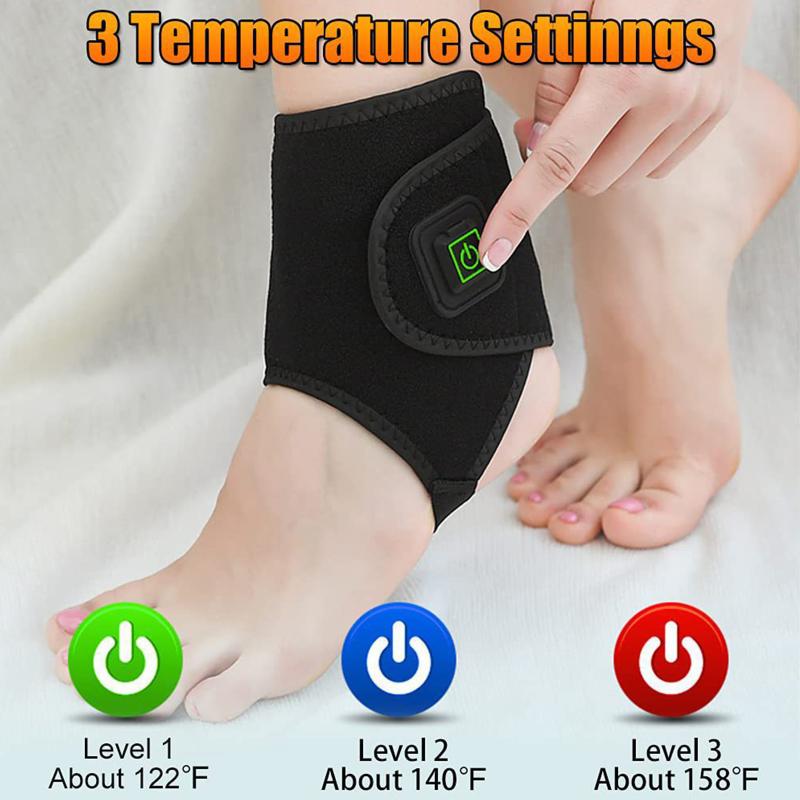 Usb Powered Electric Foot Heated Wrap - 3 Temperature Control For Men And Women, Heated Protection Strap Foot Warmer 1pcs