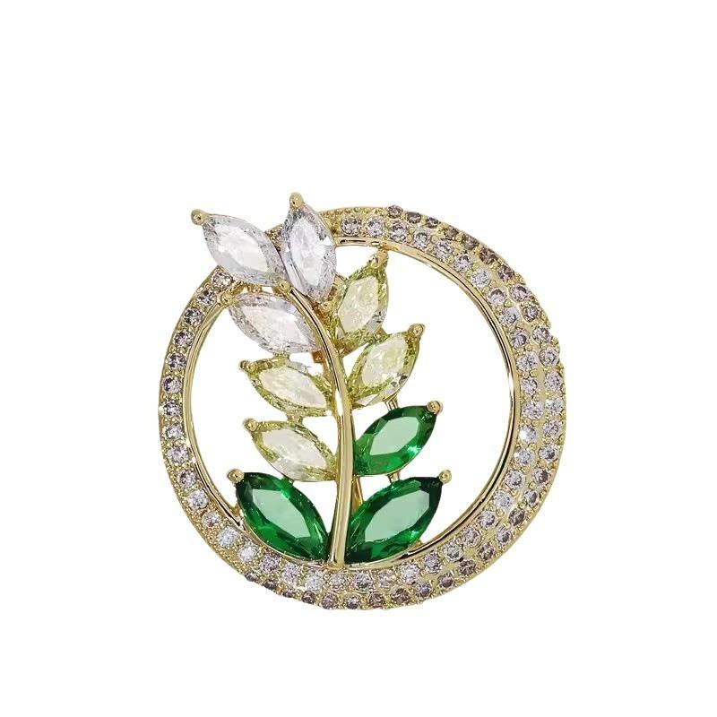 Wheat Ear Brooch, Personalized Pin, Collar Pin, Anti-glare Buckle for Fixing Clothes and Accessories