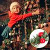 24 Pcs Christmas Garland Ties with Red Berries & Pine Cones for Holiday Decor