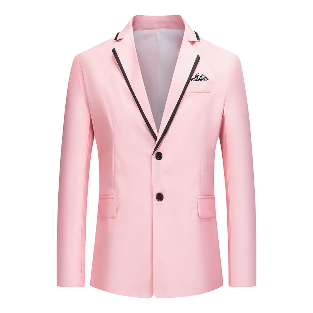 Men's Casual Business Wedding Long Sleeve Buttons Slim Fit Suit Coat Jacket