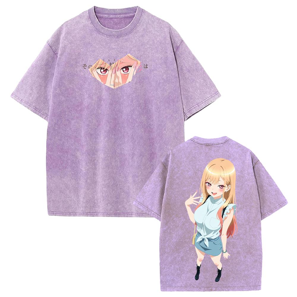 Marin My Darling T-shirt Anime Fashion Washed Y2k T Shirt Men Women Clothing Cotton Tees Tops