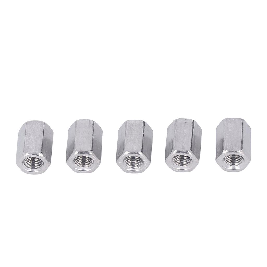 20Pcs Hex Coupling Nut Set Connector 304 Stainless Steel Industrial Fastener M6x1.0 10 L15mm