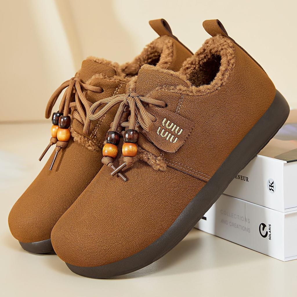 Women's Cotton Shoes Winter New Style Versatile Plush Thick Snow Boots Fashion Casual Cotton Shoe