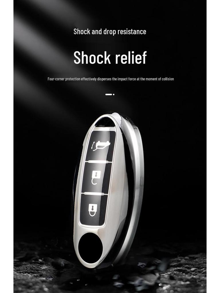 Nissan Key Cover for Sylphy, Qijun, Teana, Qashqai, Tiida, Tuda, Loulan, and Jinke - Premium Shell and Buckle.