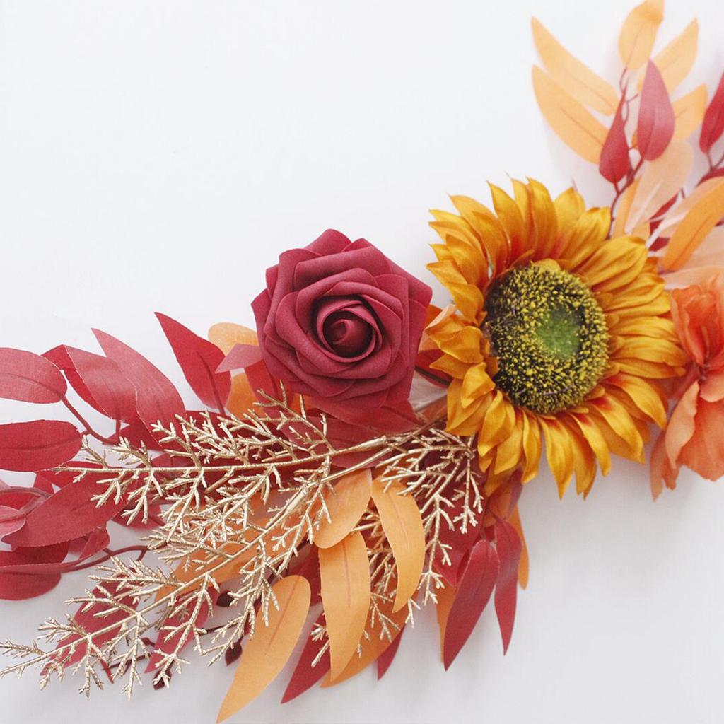 Artificial Flower Lintel Swags Sunflower Arch Silk Floral Swag Wedding Decoration