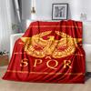 1pc Blanket SPQR Roman Eagle Print Design, Lightweight Blanket for Sofa, Bed- Soft &Warm, Gift for All Seasons Like Christmas, Halloween