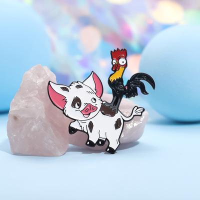 Cartoon Anime Characters Enamel Pins Custom Cute Big Eyed Monster Brooches Lapel Badges Animal Jewelry Gift for Friends