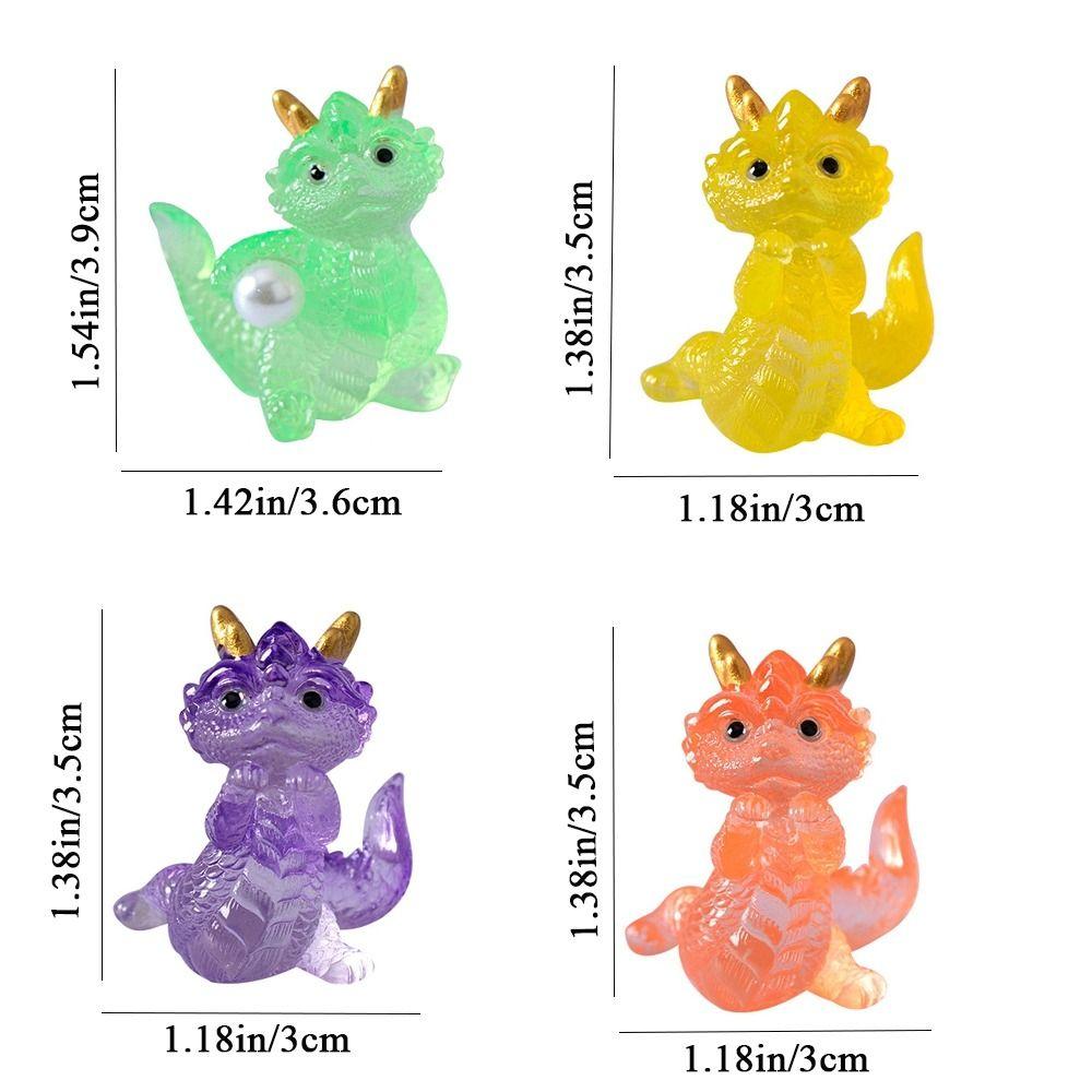 Small Transparent Resin Dragon Ornaments Chinese Zodiac Auspicious Dragons Dragon Figurine  Home