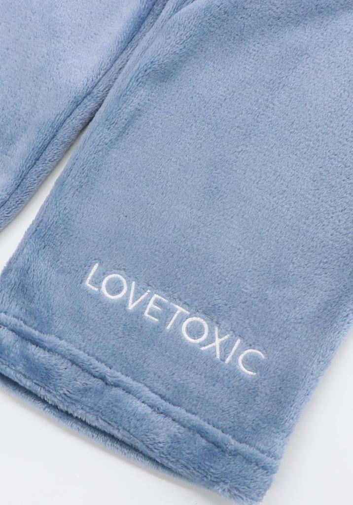 Kaitak Family LOVETOXIC Loungewear Pajamas, Long Sleeve Fleece, Winter, Sizes 140cm, 150cm, 160cm (160cm, Blue)