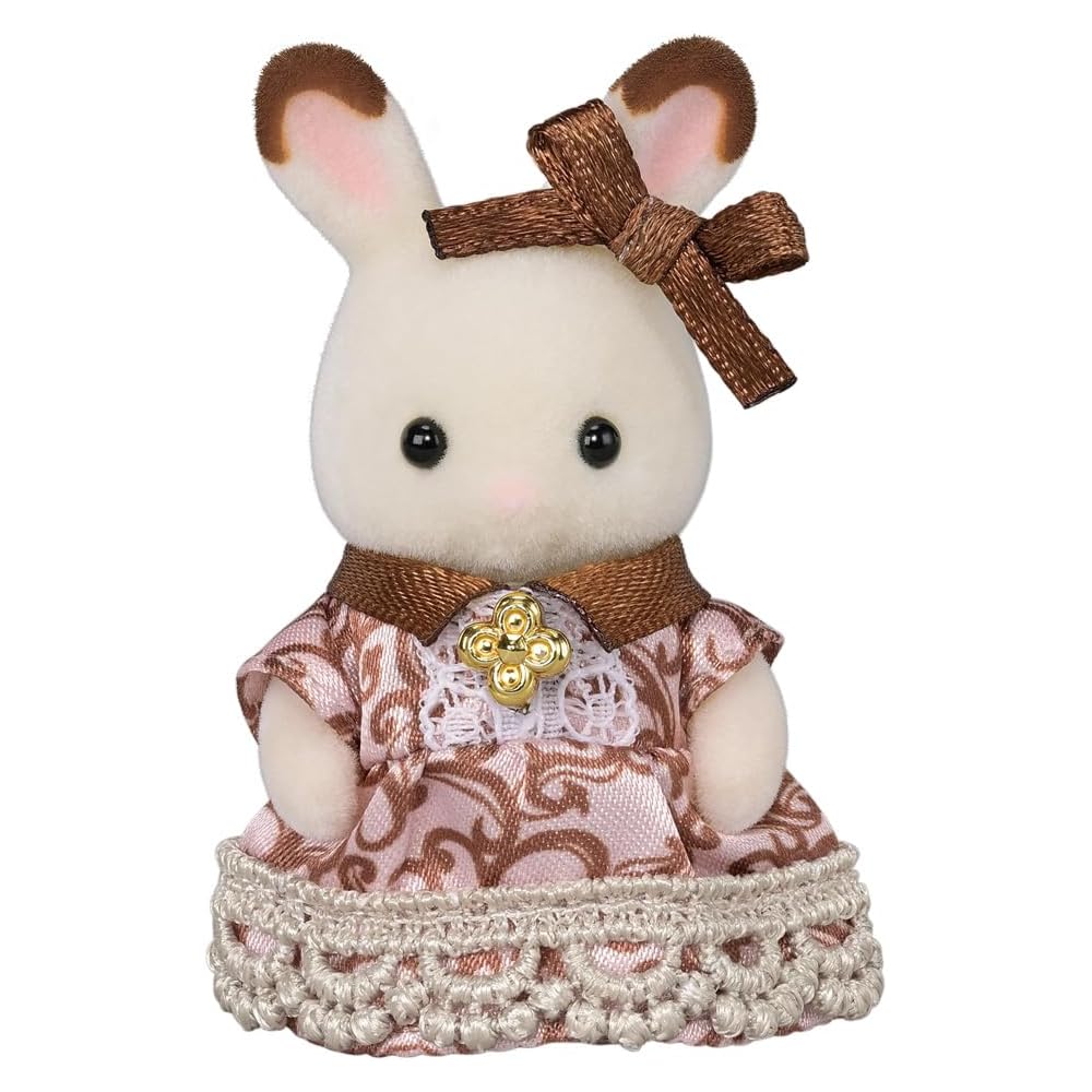 Sylvanian Families Chocolate Rabbit Family Anniversary Set Dollhouse Toy for Ages 3 and Up