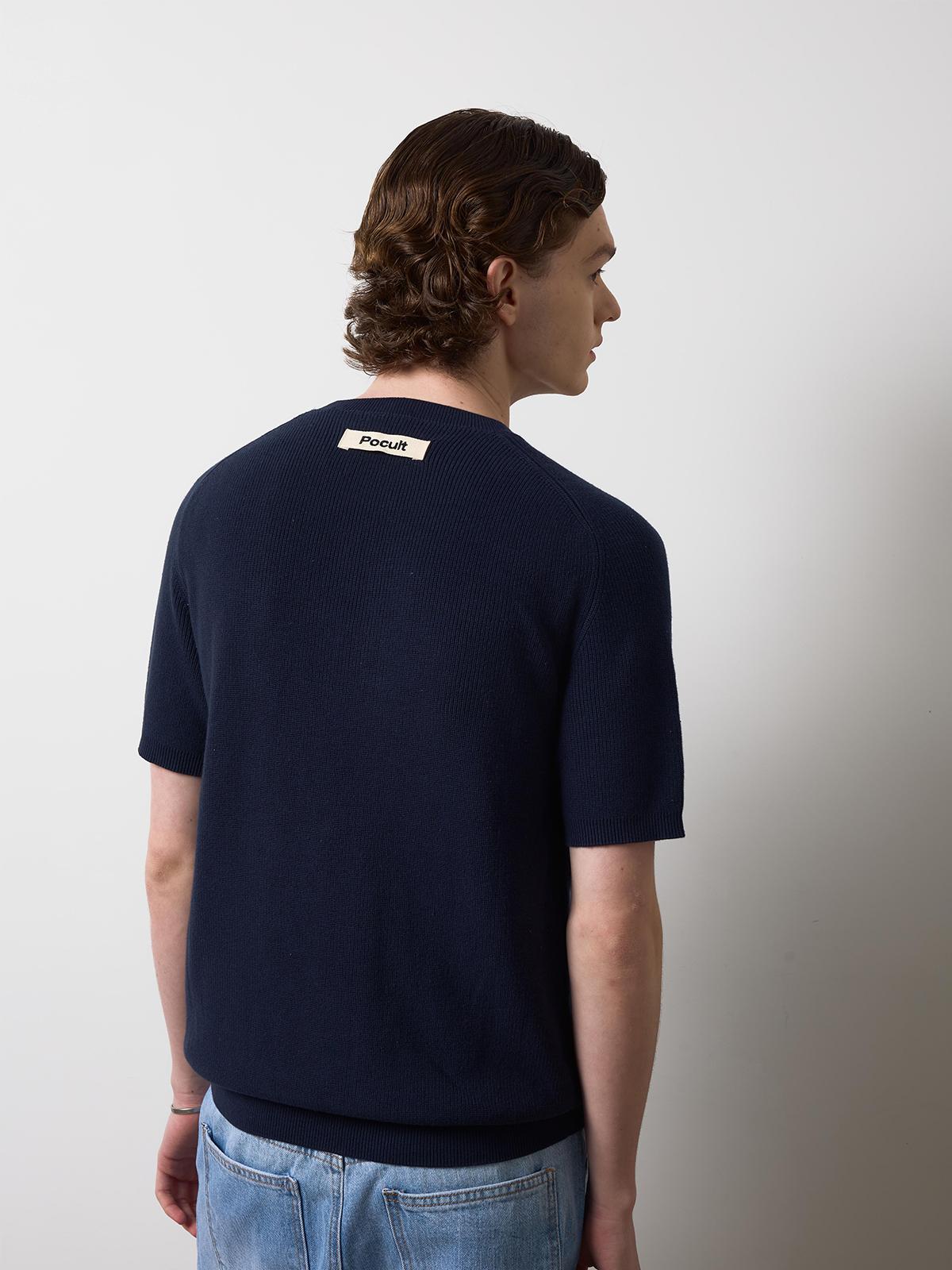 Fokalt Cotton Hazzi Round Knit - Navy Navy/L